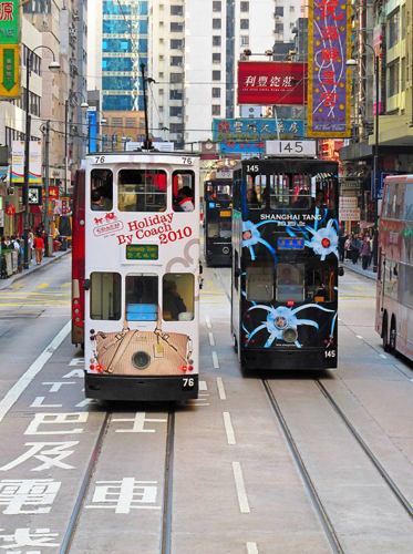 City Trams in Hong Kong